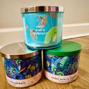 Bath & Body Works Sweet Kiwi & Starfruit Candle Trio